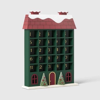 Wondershop Christmas Wood Advent Calendars Green
