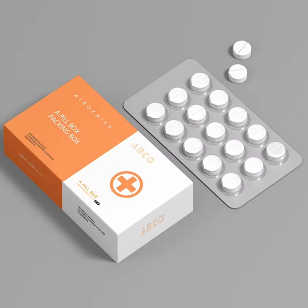 Custom Logo Recycled Materials Vitamin Health Products Supplements Packaging Box