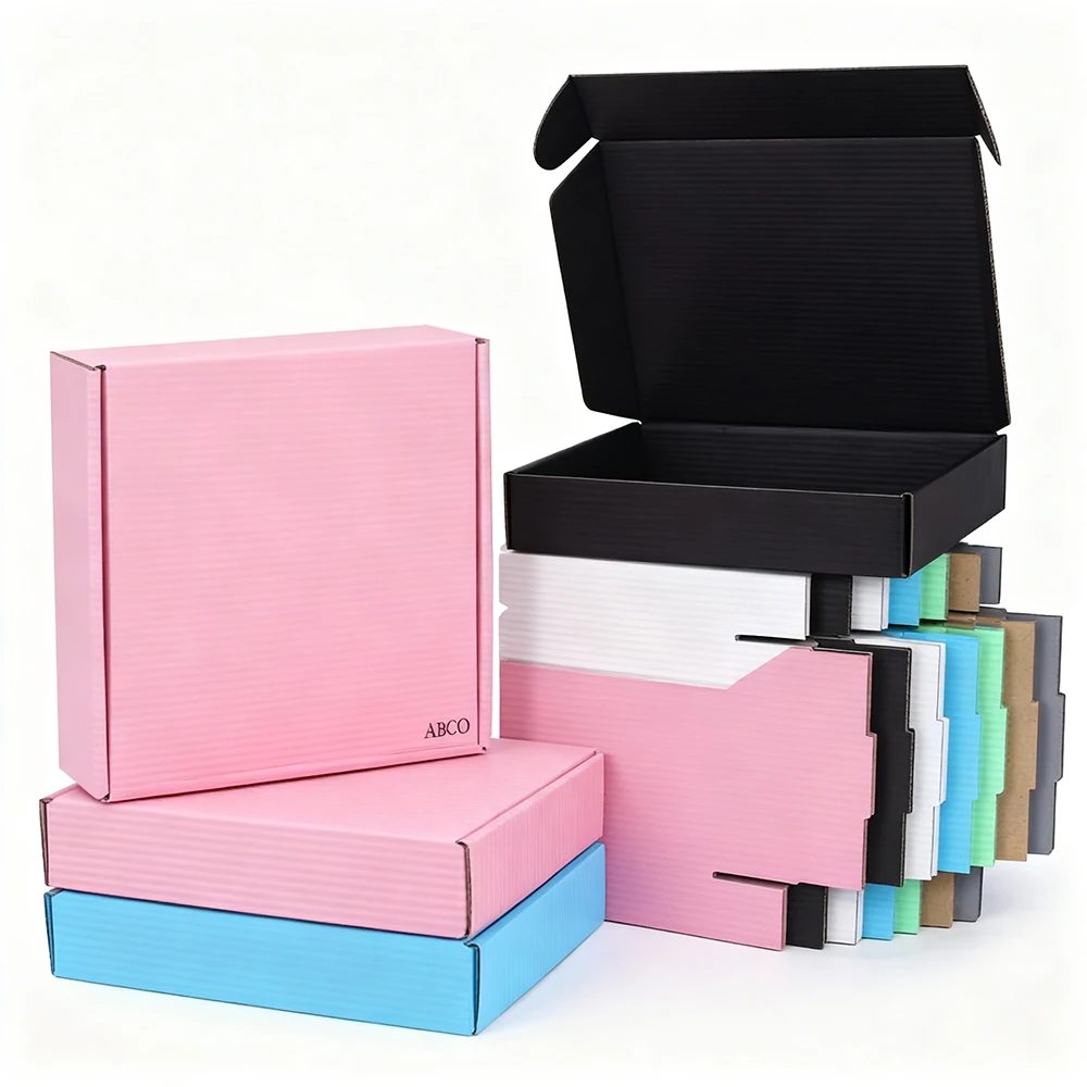 Custom Color-printed Recycled Materials Self-erecting Corrugated Shipping Boxes