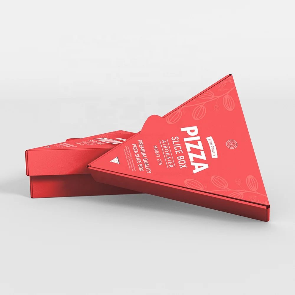 Logo Personnalisé Pizza Boîte Triangle Design Imprimé Papier Emballage
