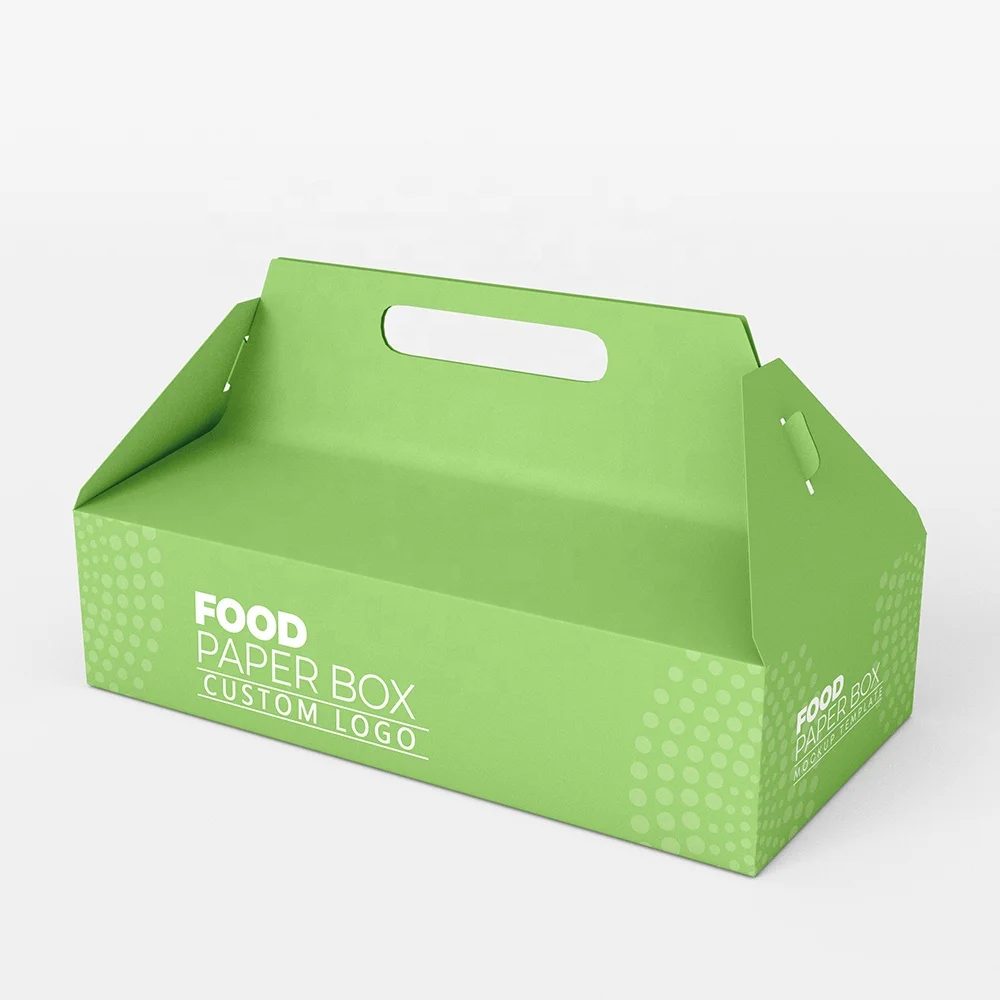 Logo Personnalisé Round Étui Papier Takeaway Boîte