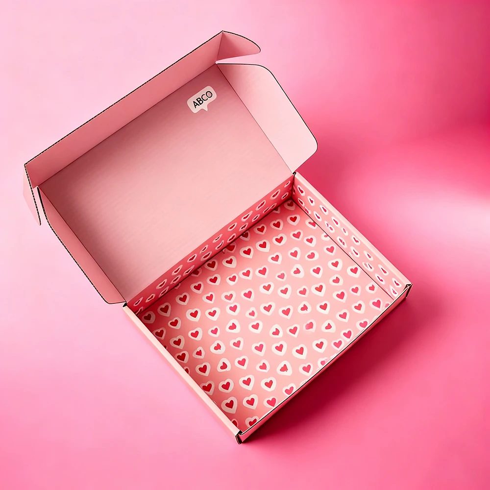 Abco Custom Pink Matte Corrugated Cardboard Boxes