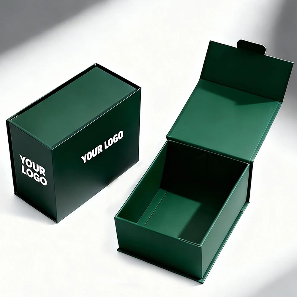 Individuell Luxus Matte Schwarz Verpackung Falt Papier Box