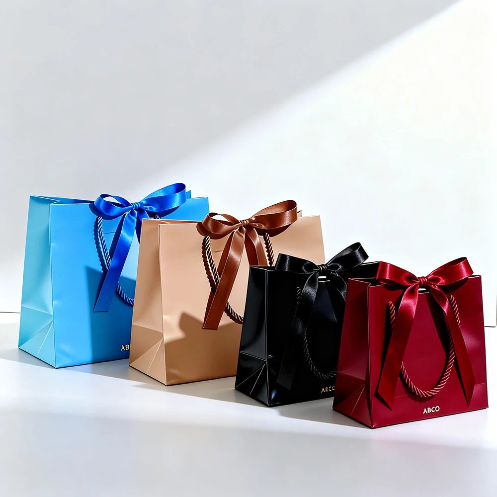 Individuell Groß Recycled Kraft Papier Luxus Shopping Geschenk Bags
