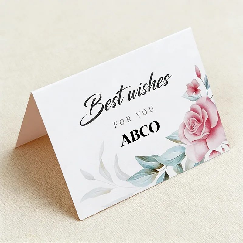 Flower Greeting Cadeau Clothing Thank You Cards Fancy Étui Embossed