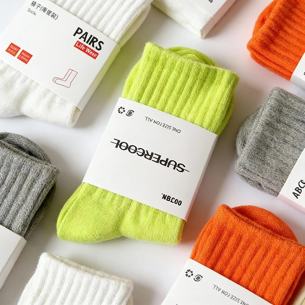 Impression Personnalisée Logo Socks Sleeve Papier Tape Duplex Board Thick