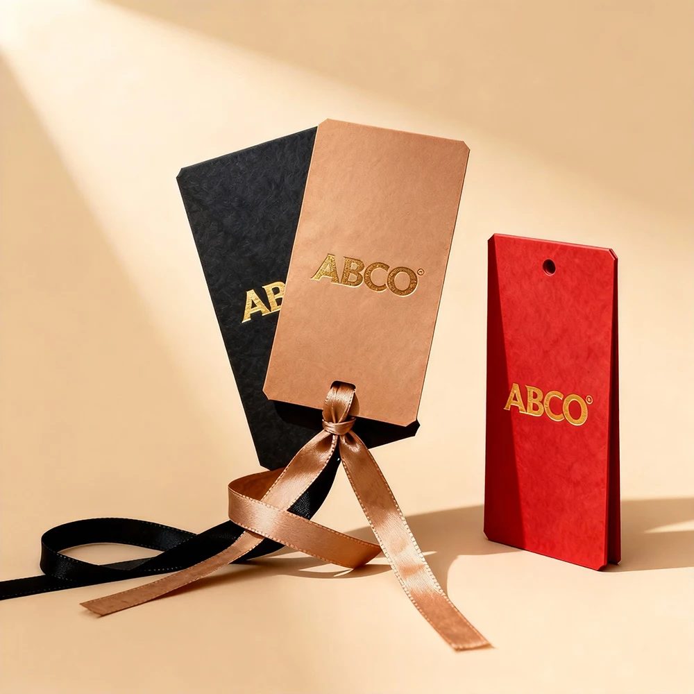 Personnalisé Private Emballage Kraft Papier Cadeau Hang Tags Recycled Étui