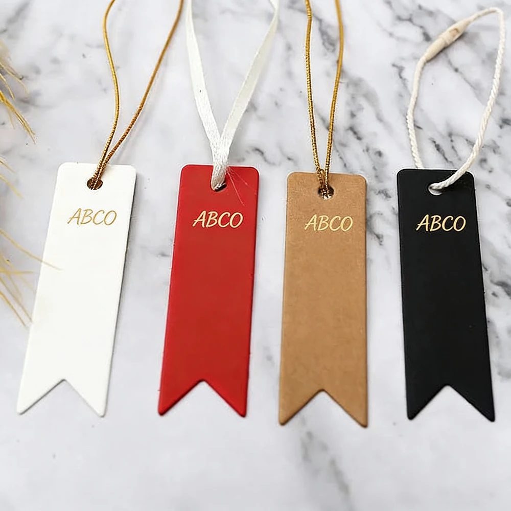 Impression Personnalisée Logo Hang Tags Garment Clothes Hangtags Luxe Papier