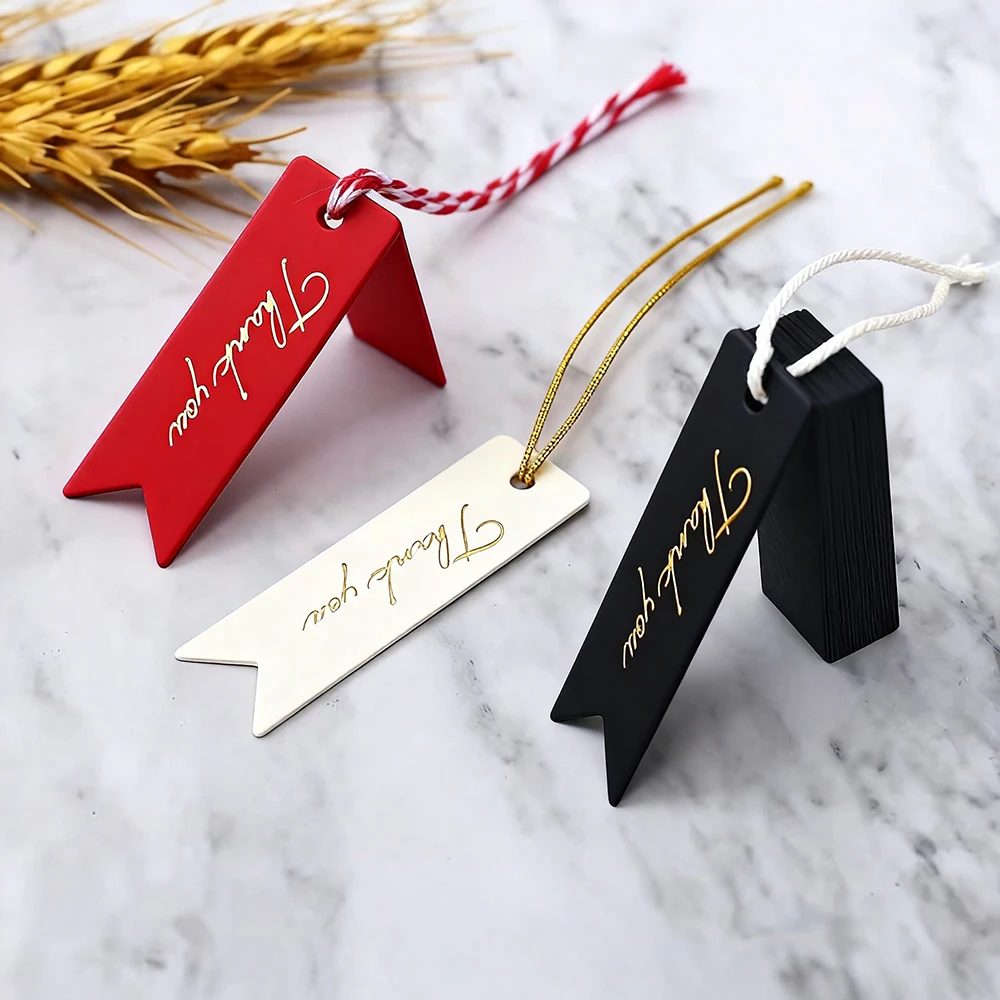 Custom Hangtags Brand Logo Greeting Card Swing Tag Cardboard Paper