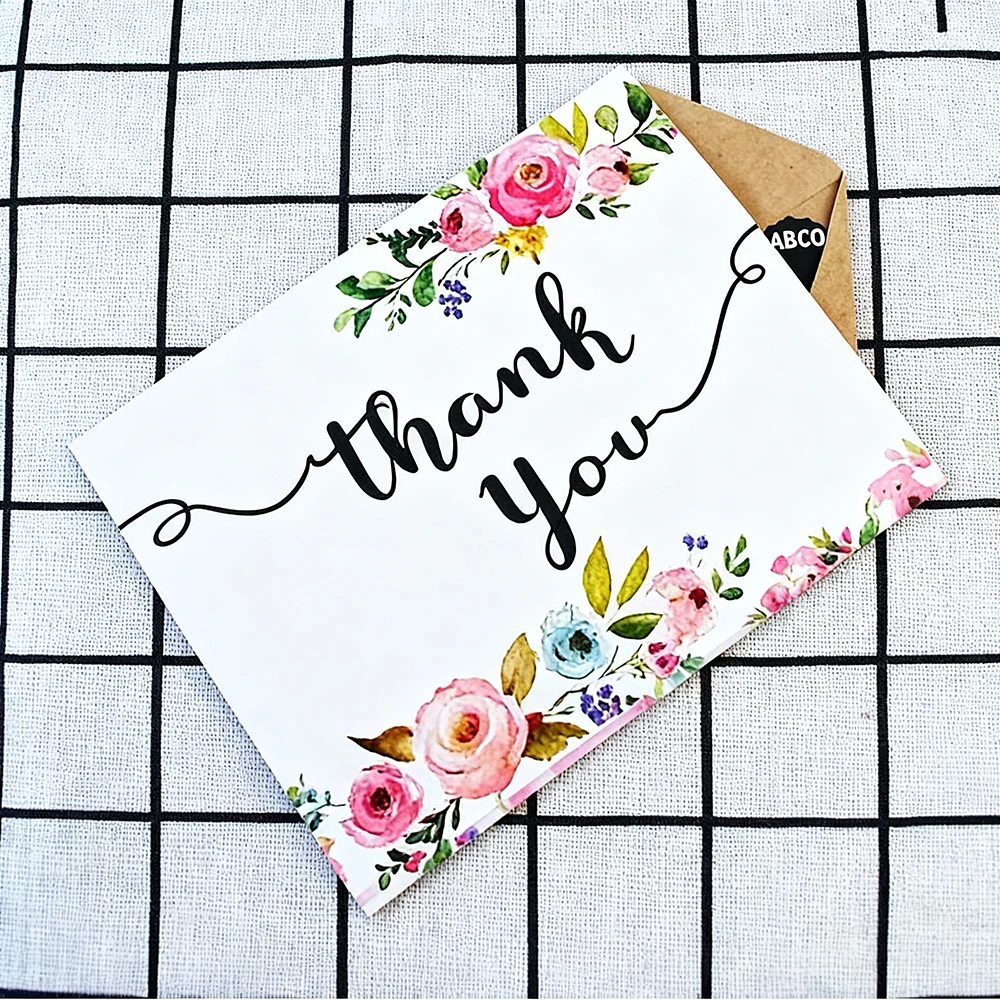 Impression Personnalisée Luxurious Postcard Wedding Invitation Thank You Card