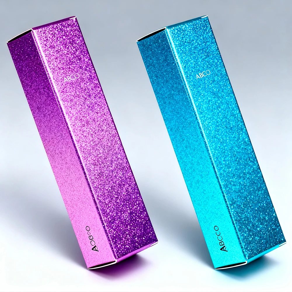 Personnalisé Shiny Laser Argenté Kraft Papier Boîte d'Emballage