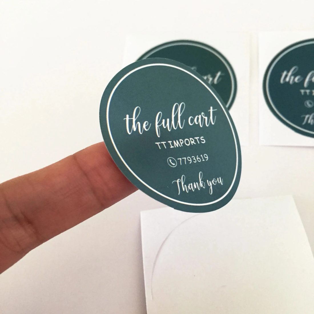 Personnalisé Polyester Papier Sticker Single Sided Label Acrylic Text Logo