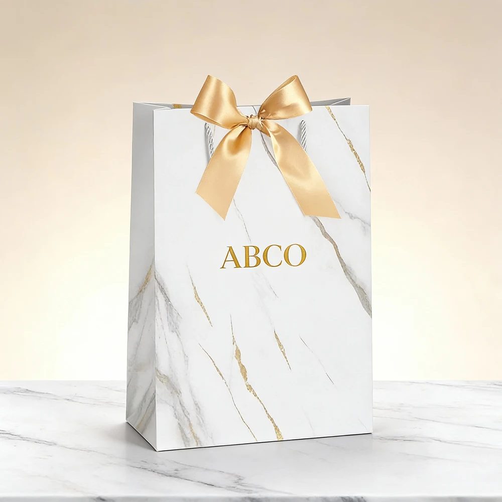 Sac en Papier Impression Personnalisée Logo Luxe Clothing Shopping Papier Bags