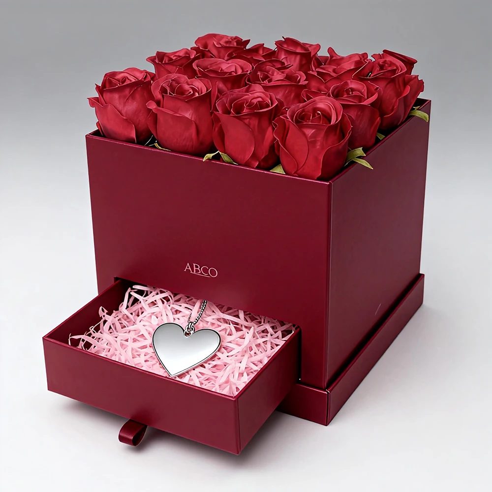 Flower Arrangement Box Leer With Schubladen Square Floral Bouquet Verpackung
