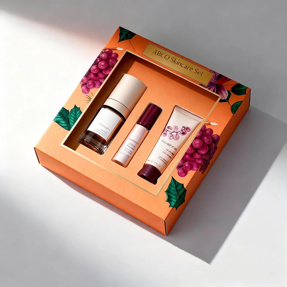 Festival Skincare Cosmetics Set Clear Drawer Paper Packaging