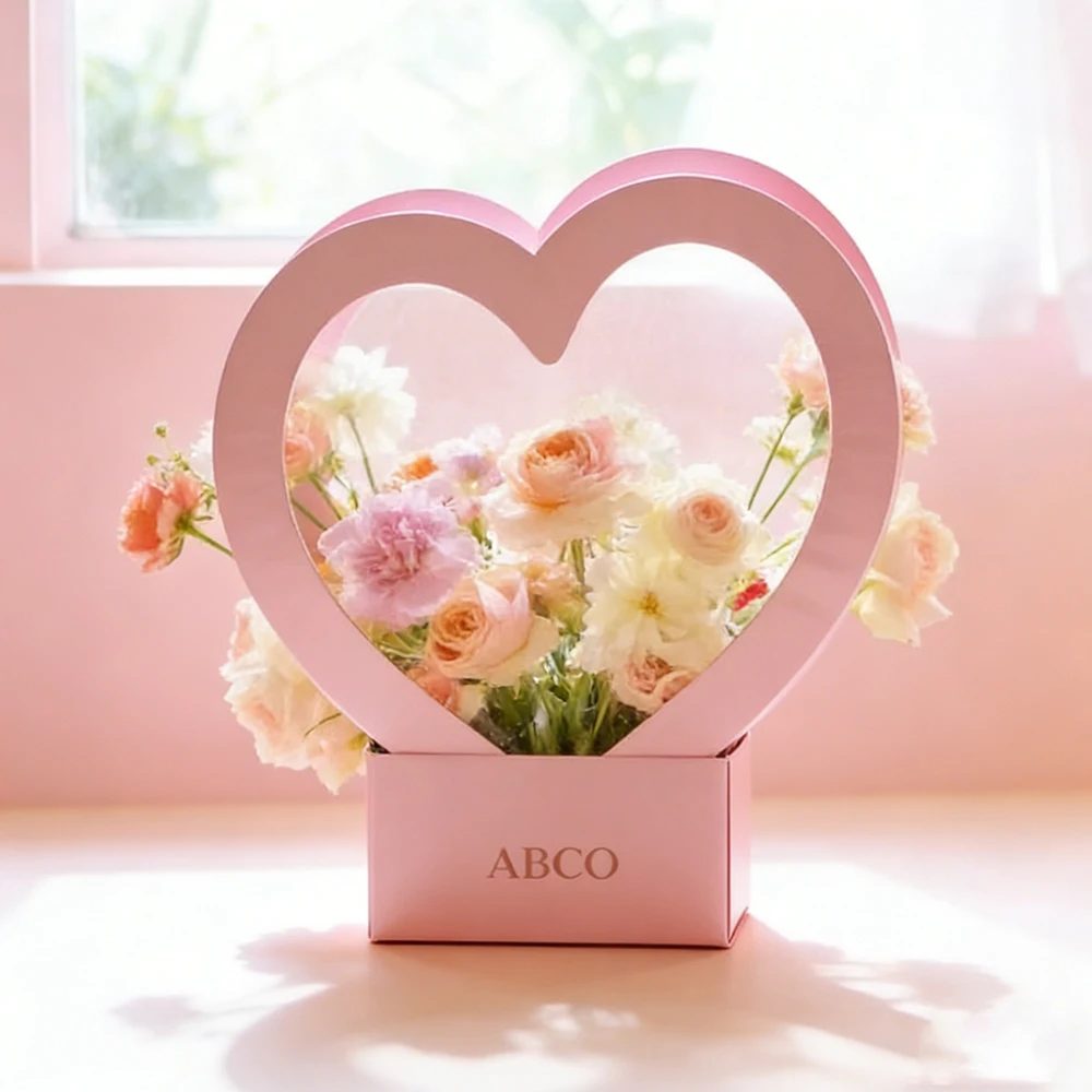 Hollow Love Flower Basket For Valentine's Jour Sweet Party Wedding