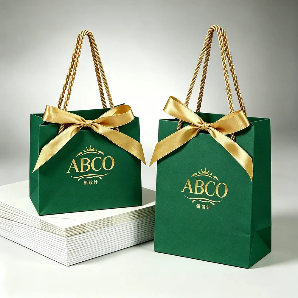 Fancy Custom Printed UV Coated Cardboard Boutique Paper Bags
