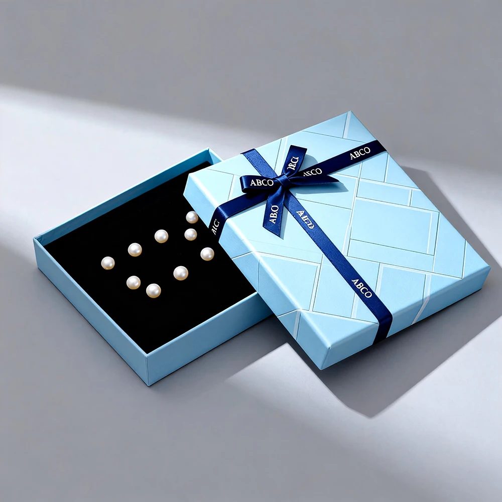 Gradient Color Square Bijoux Organizer Boîte Kraft Papier Display