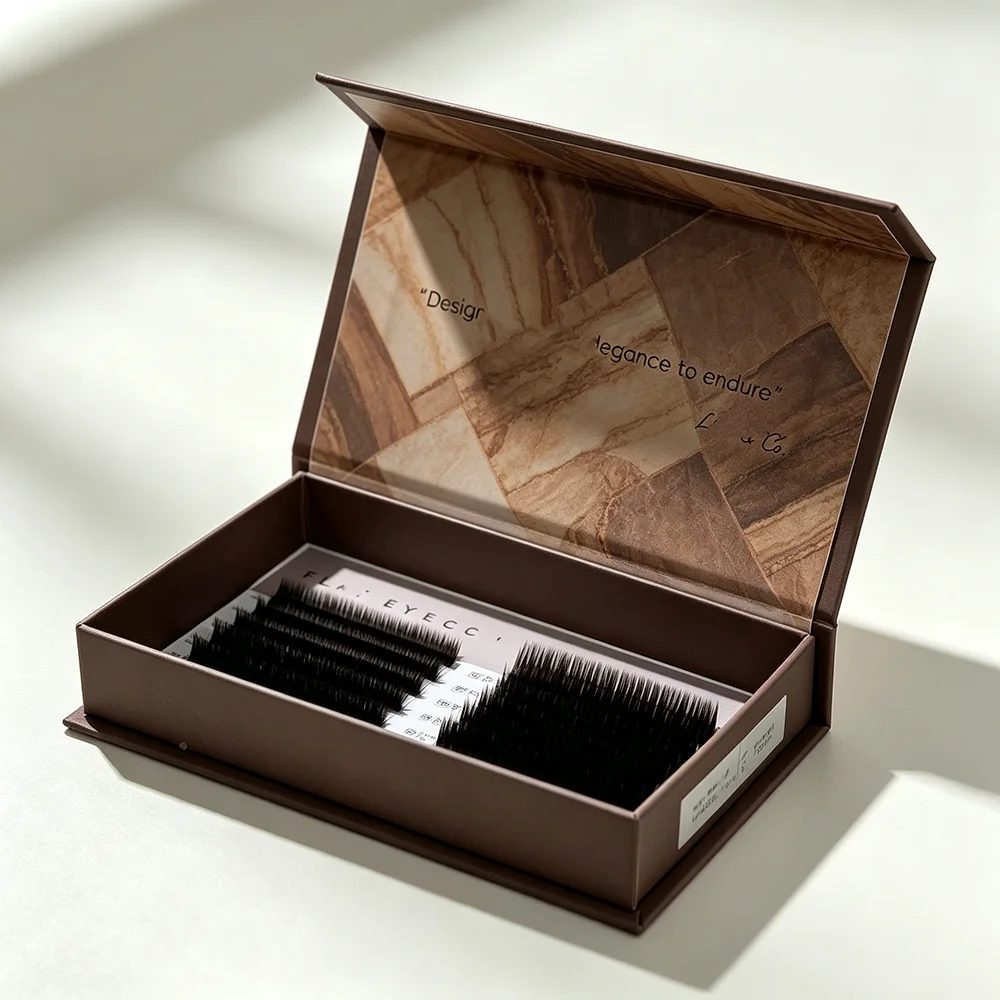 Logo nach Maß 25mm Mink Eyelashes Magnetisch Papier Box Fake Verpackung