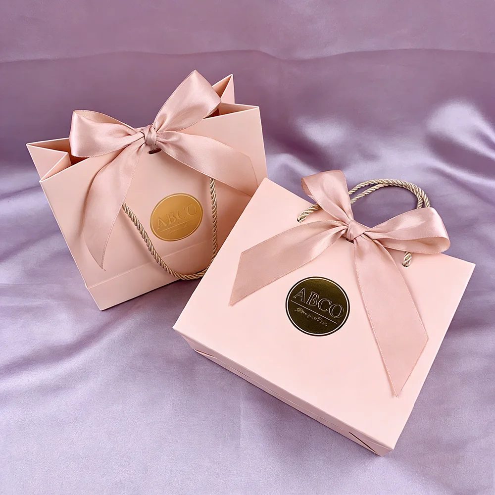 Individuell Luxus Rosa Papier Verpackung Tasche