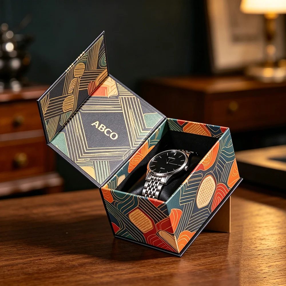 Logo nach Maß Luxus Schmuck Watch Hardcover Front-opening Magnetisch Box