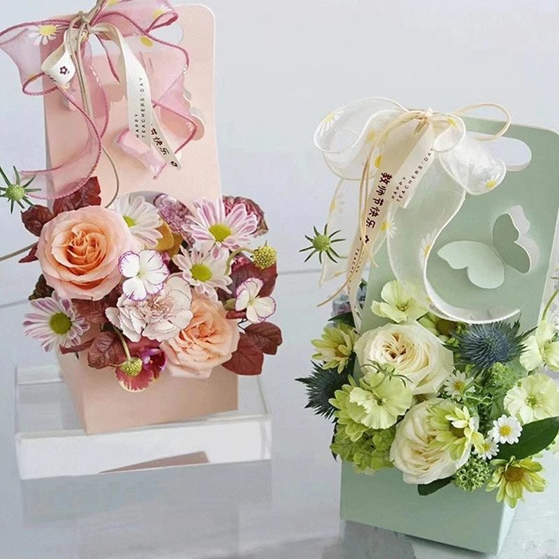 Luxurious Floral Roses Cadeau Boxes Étui Papier Flower Boîte