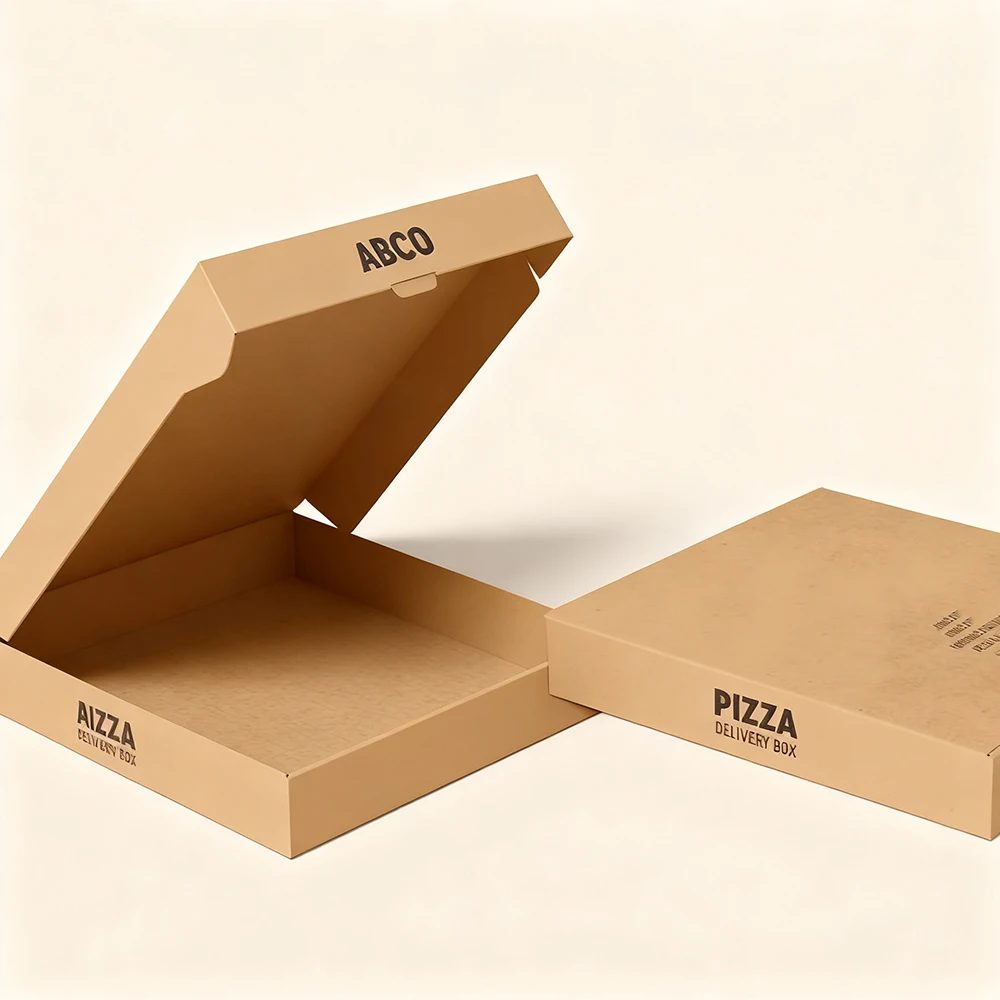 Logo Personnalisé Kraft Corrugated Octagonal Pizza Emballage Papier Boîte