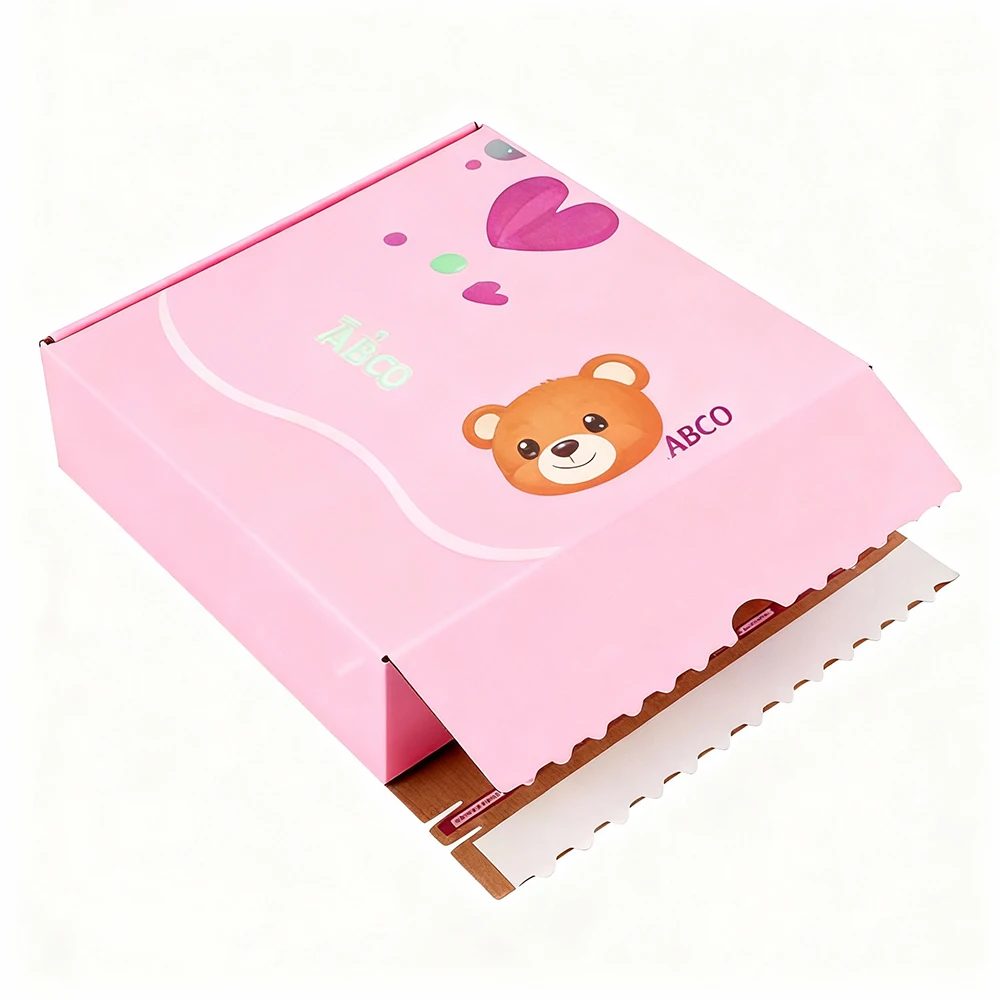 Self-seal Mailer Box Zipper Strip Custom Logo Cardboard Commercial Shipping
