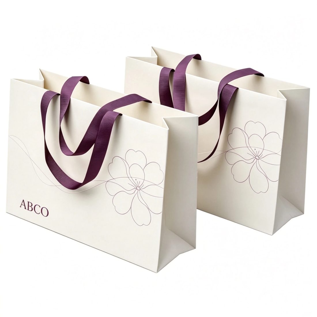 Luxus Kraft Bandgriffe Boutique Shopping Verpackung