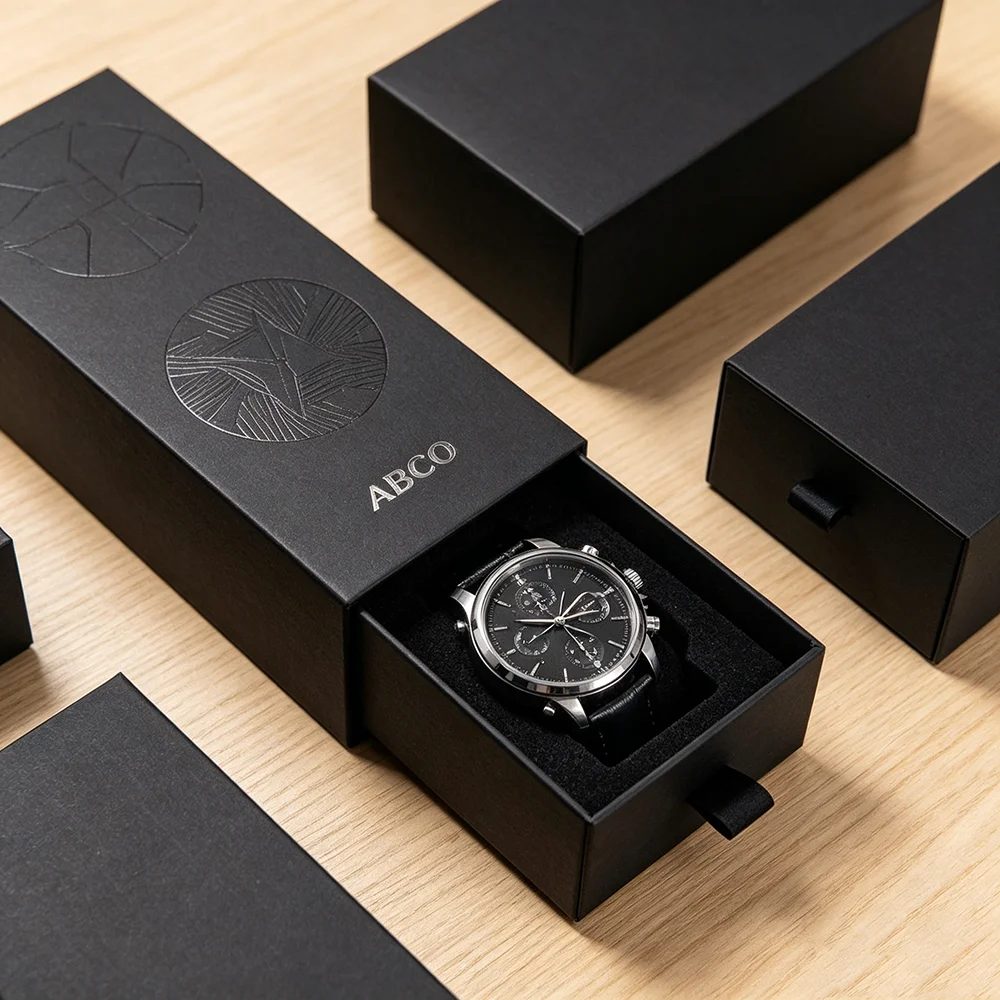 Individuell Colors Delicate Wrist Sliding Watch Box Elegant Display Case