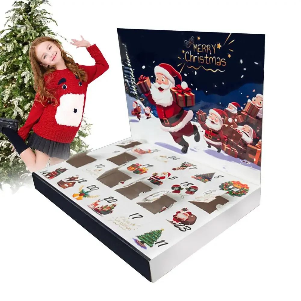 24 Grids DIY Noël Countdown Calendrier de l'Avent Boxes