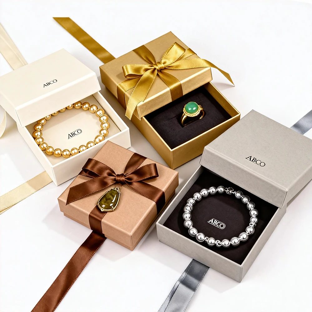 Individuell Square Karton Papier Schmuck Boxes