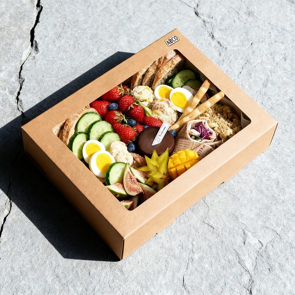 Kraft Papier Sichtfenster Box