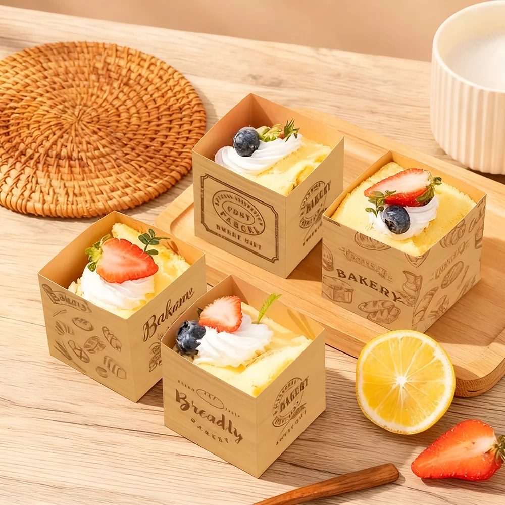 Customizable New Design Kraft Papier Cupcake Boîte