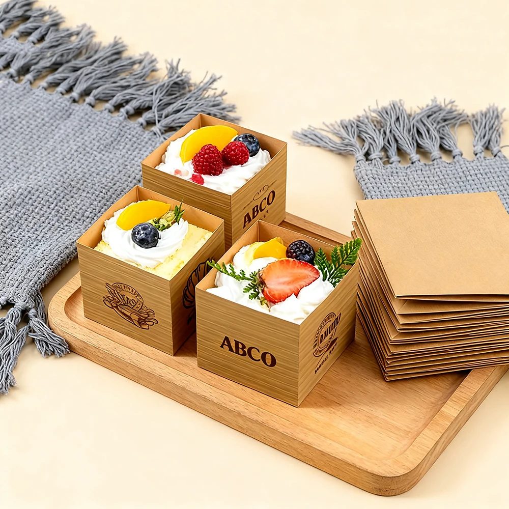 Customizable Kraft Papier Cake Pastry Boxes