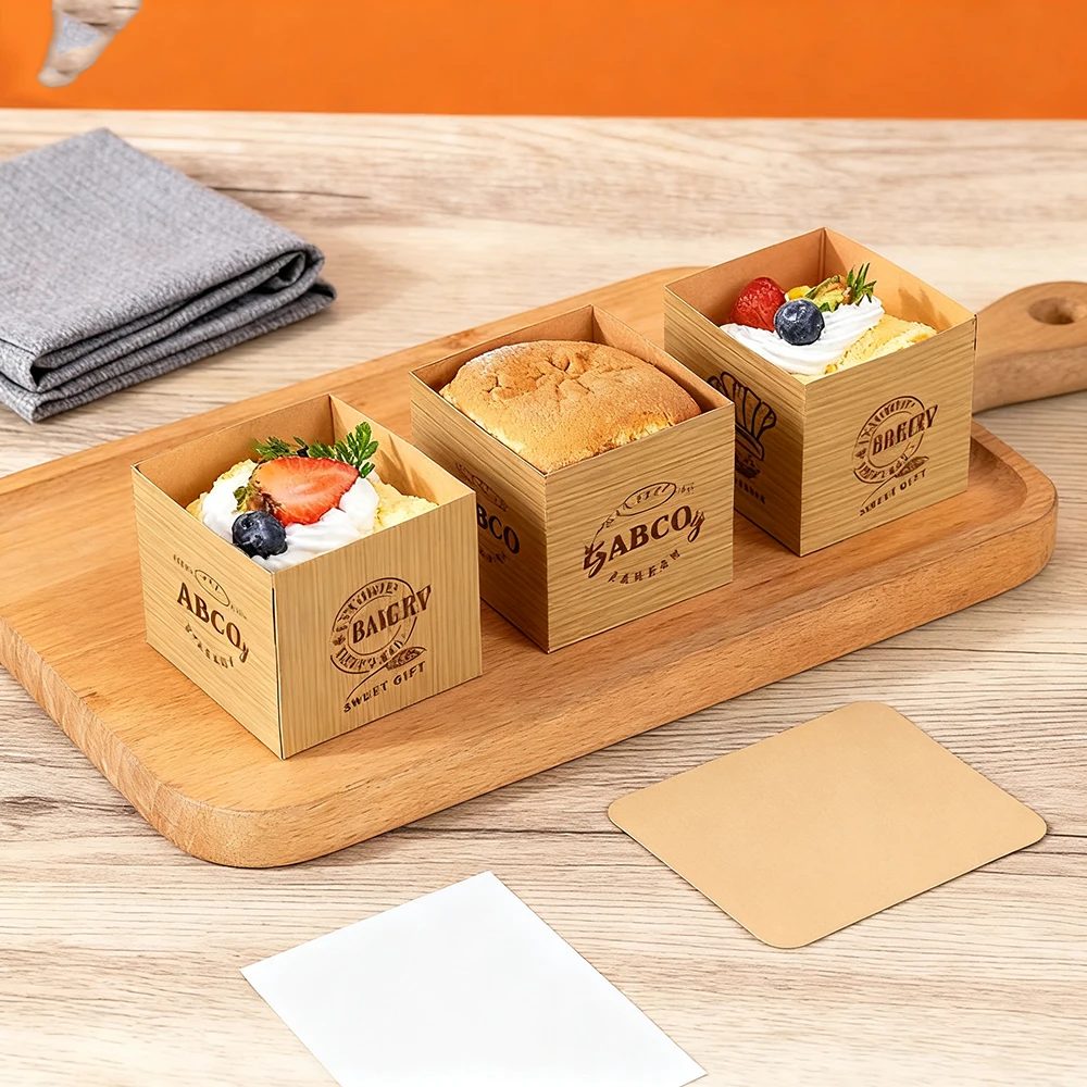 Personnalisé Petit Square Kraft Papier Boîte
