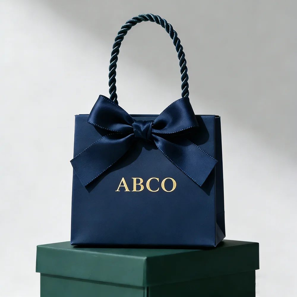 Individuell Bedruckt Logo Luxus Geschenk Tote Bow Papier Bags