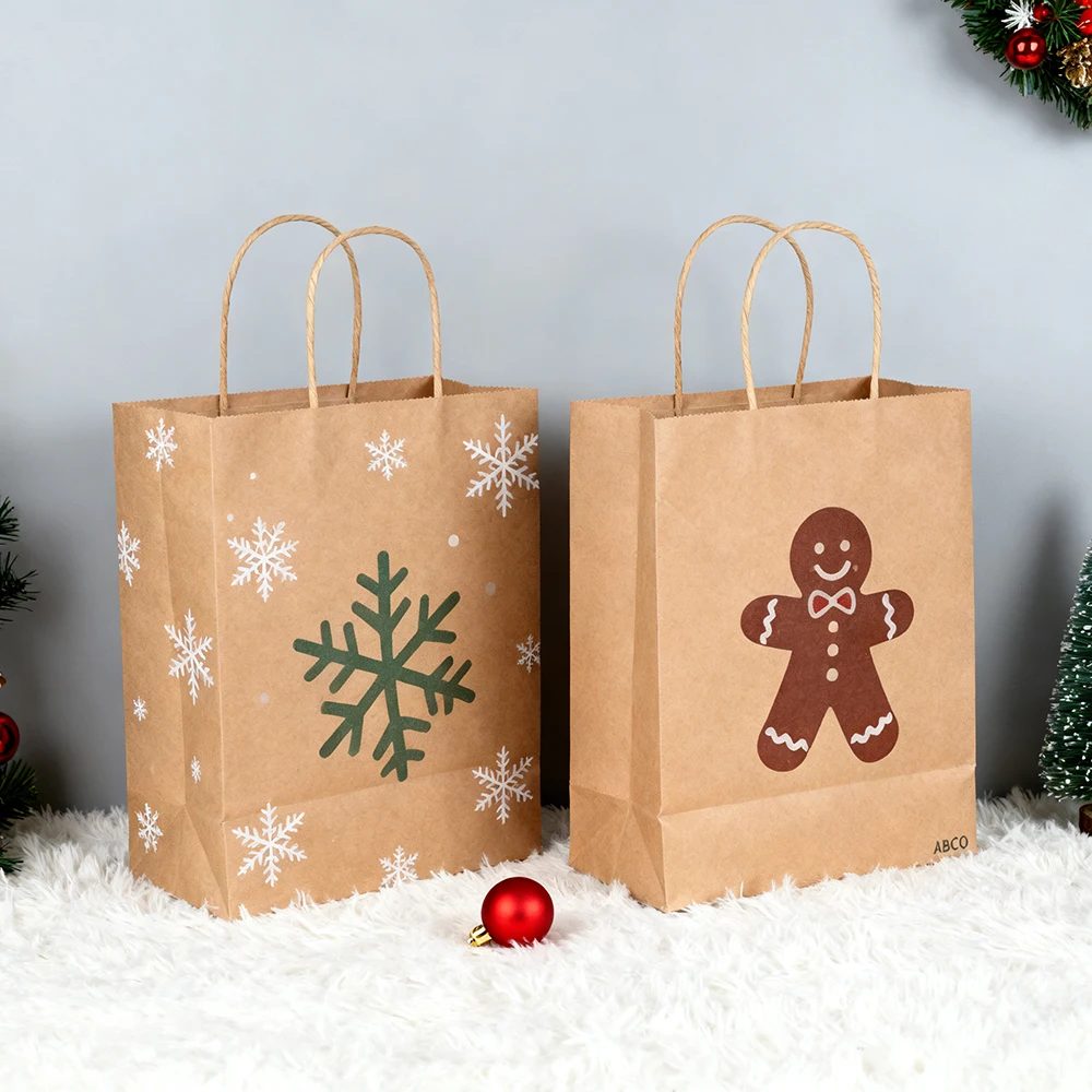 Personnalisé Noël Kraft Cadeau Bags