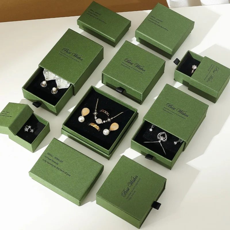 Premium Green Schubladenbox Jewellery Geschenkbox