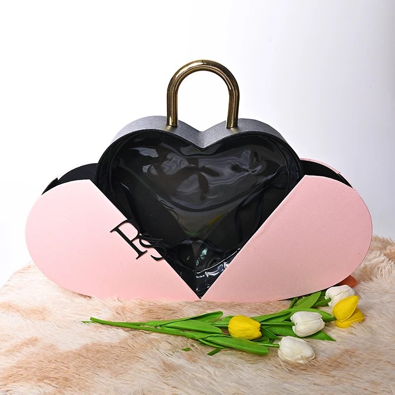 Lock Heart Floral Love Holiday Geschenk Papier Boxes