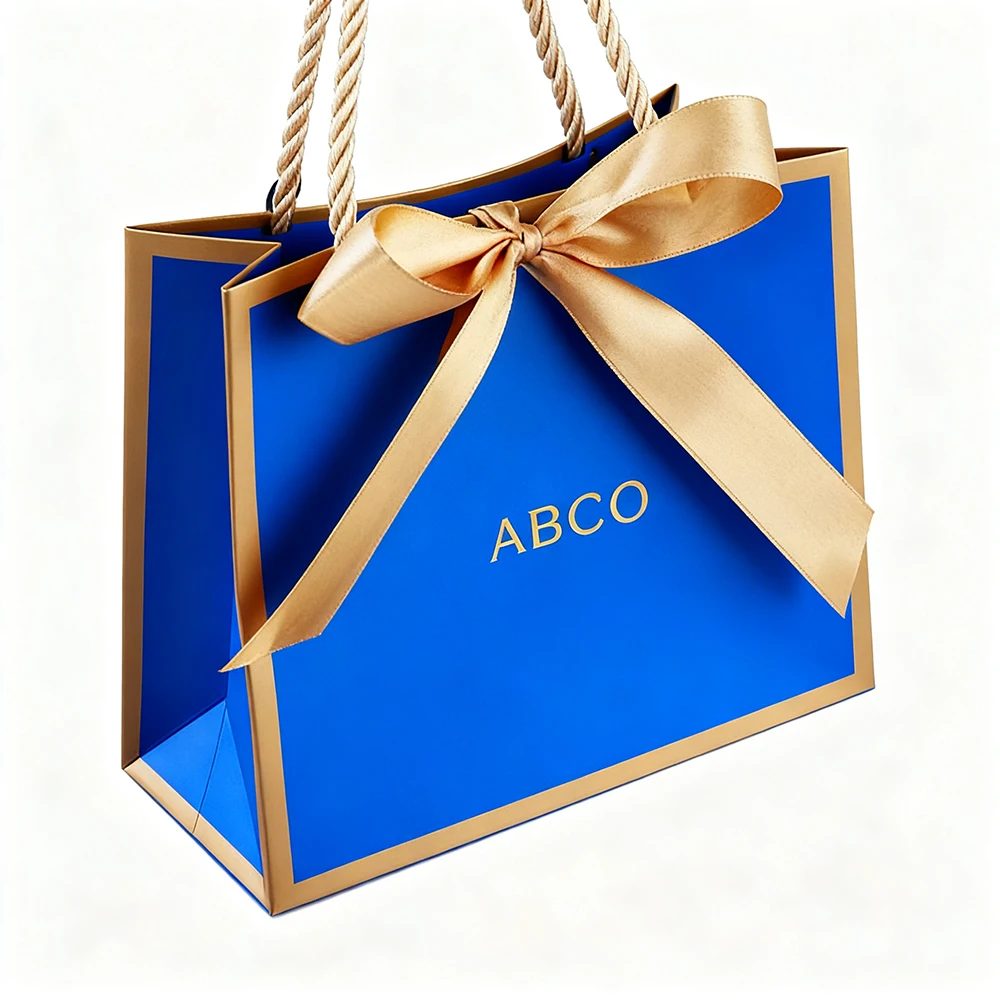 Luxe Cadeau Kraft Papier Bags Shopping With Logo Personnalisé Emballage