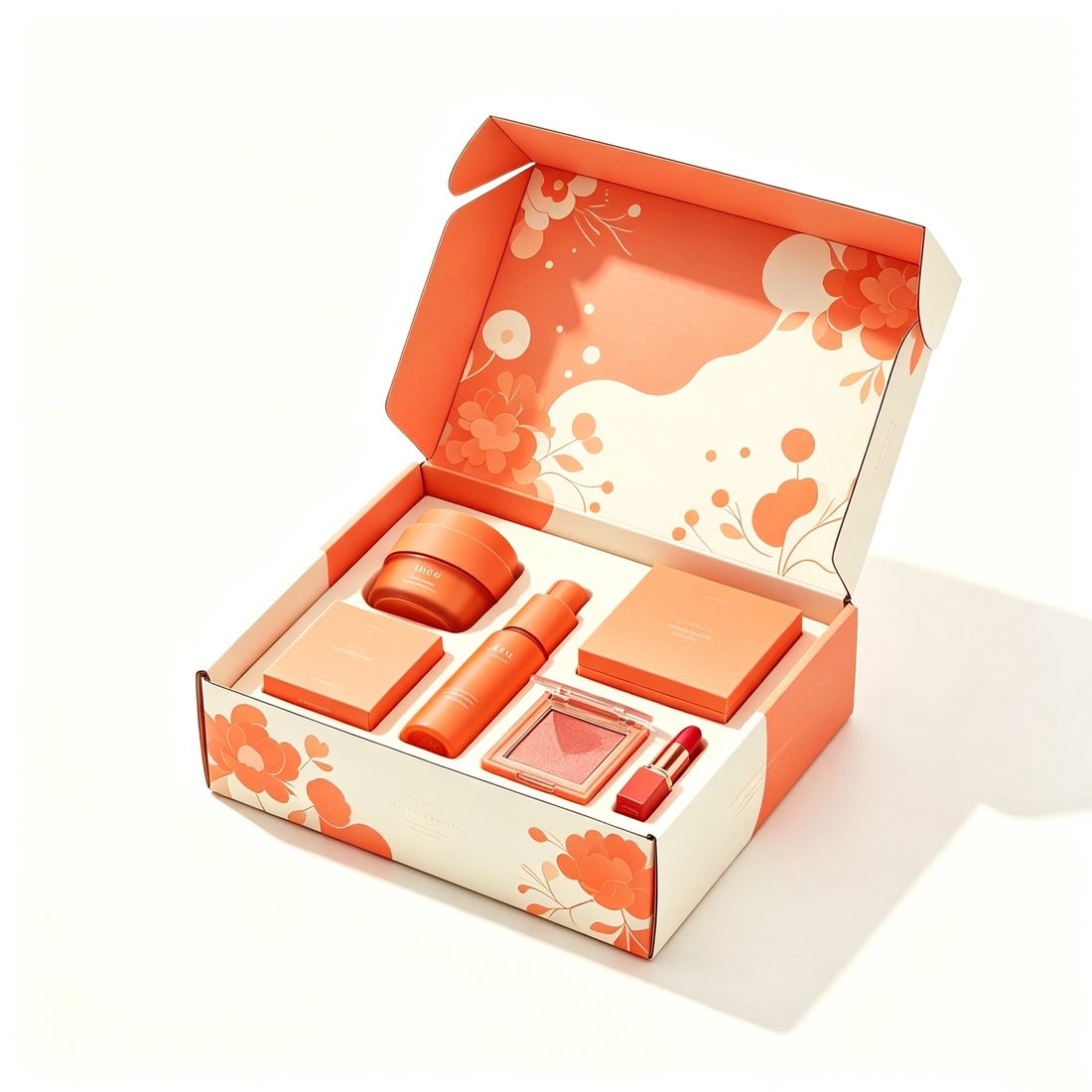 Paper Cosmetic Packaging Box Self Erecting Rectangle Mailer Carton