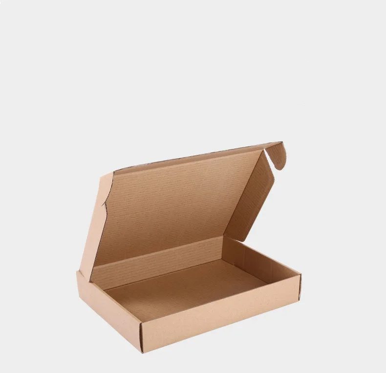 Custom Logo Printed Flat Pack Kraft Corrugated Cardboard Die Cut