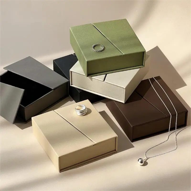 Customizable Luxus Karton Magnetisch Schmuckkästchen