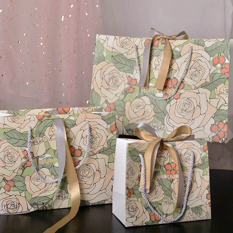 Custom White Art Paper Tote Shopping Bag