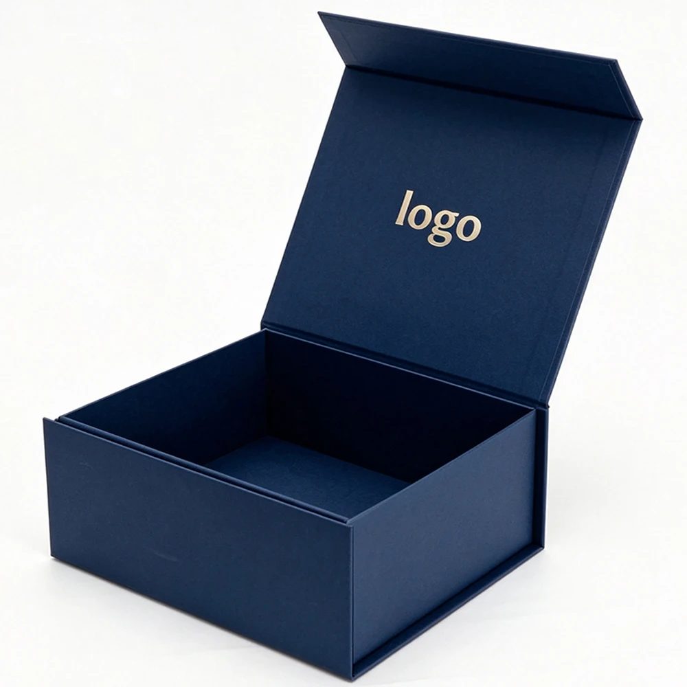 Luxus Book Shaped Faltbar Individuell Papier Clamshell Magnetisch Geschenkbox