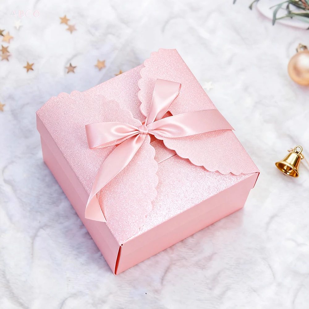 Silber Glitter Geschenk Boxes Klein Fancy Present Geschenk Giving Box