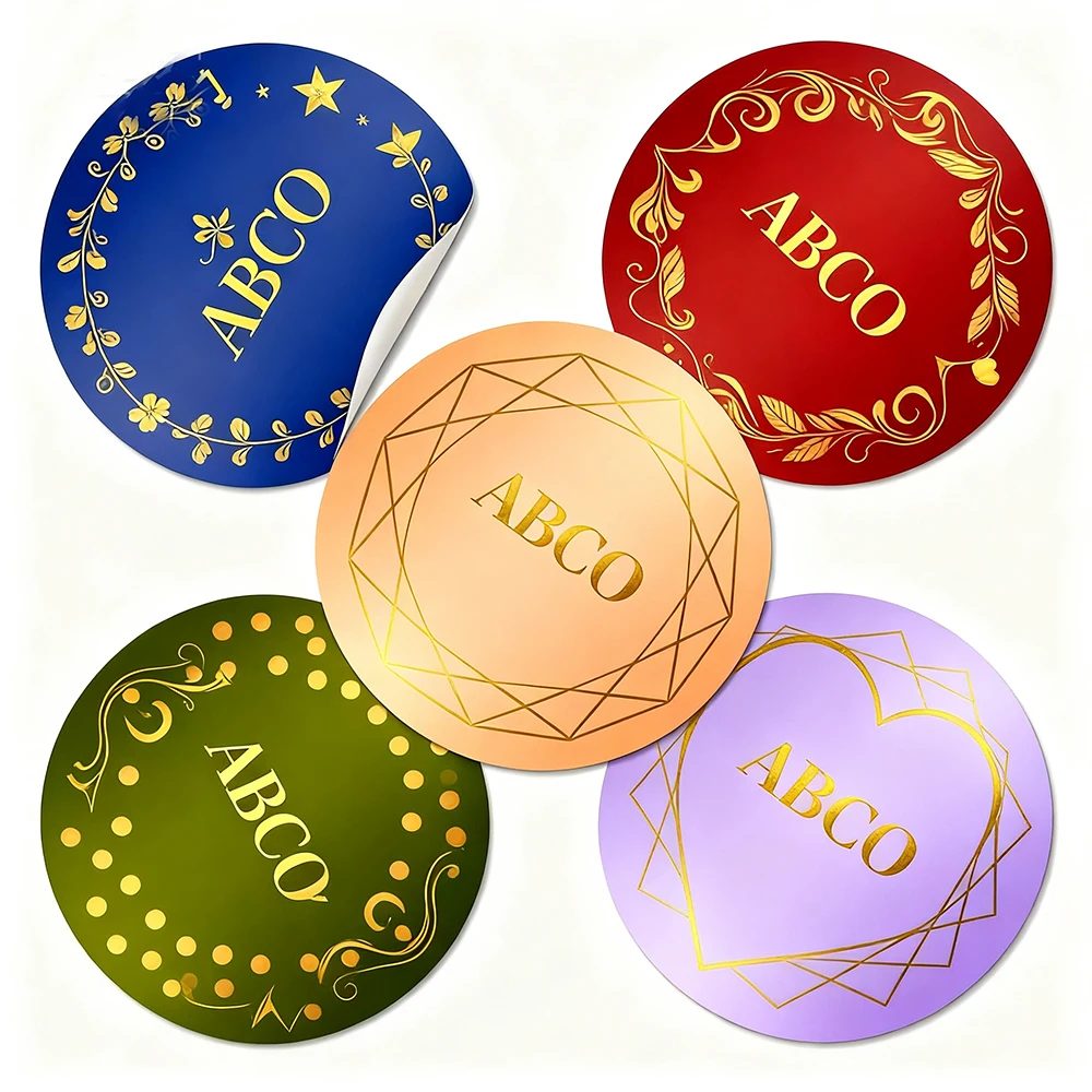 Logo Personnalisé Die Cut Label Stickers Single Sided Acrylic Adhesive