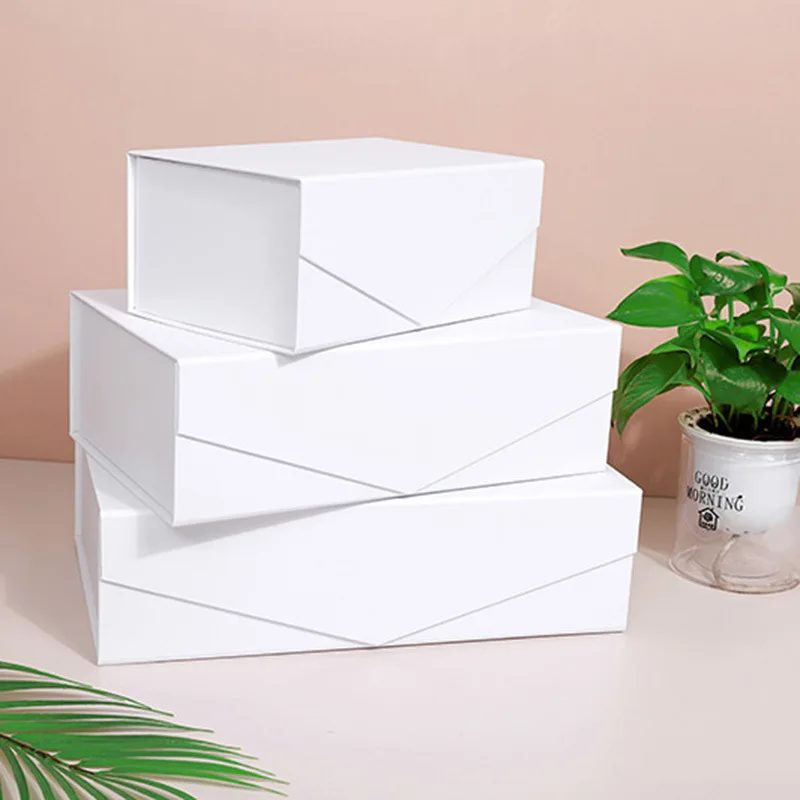 Logo Personnalisé Luxe Pliant Magnétique Coffret Cadeau