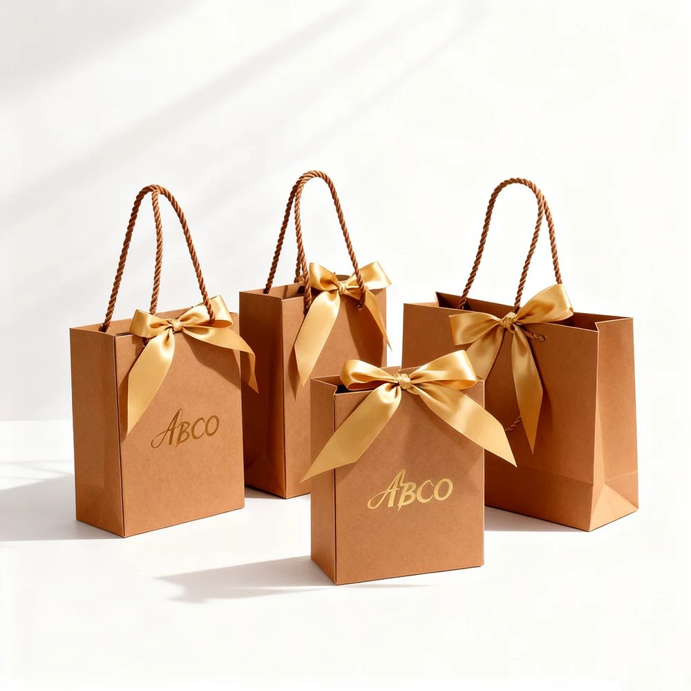 Light Luxe Handmade Kraft Cadeau Wrap Bags